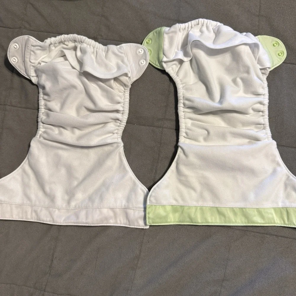 Lot of 7 Bum Genius Pocket Diapers &‎ All-in-One Solid Colors